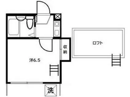 ジラソーレ(1K/1階)の間取り写真