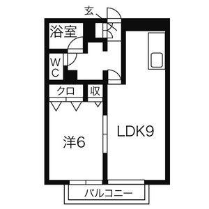 ラピスヒルズ(1LDK/1階)の間取り写真