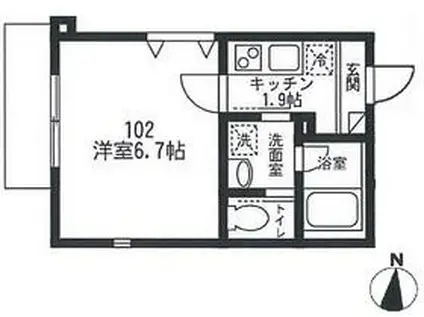 MAISON BONHEUR メゾンボヌール(1K/1階)の間取り写真