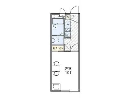 レオパレスHARASHIMA(1K/2階)の間取り写真