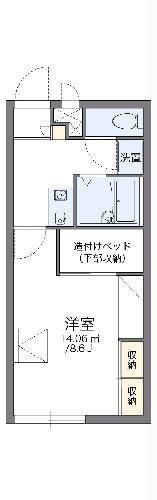 レオパレス八王子(1K/1階)の間取り写真