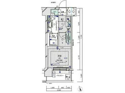 メインステージ川崎クロシアI(1K/7階)の間取り写真