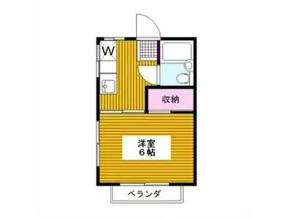 コーポ英和(1K/2階)の間取り写真