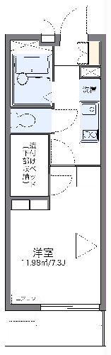 レオパレスルミュールⅢ(1K/1階)の間取り写真