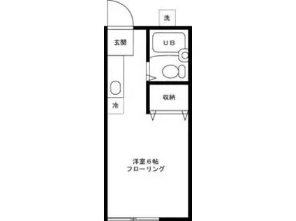 サンシティ中野(1K/1階)の間取り写真
