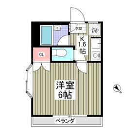 グレイス玉川学園2(1K/2階)の間取り写真
