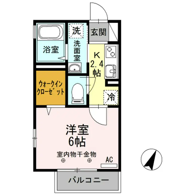 ティカ北町 2階階 間取り