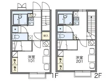 レオパレスMOMO(1K/1階)の間取り写真