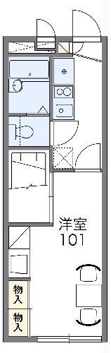 レオパレスプチ ラパン(1K/2階)の間取り写真