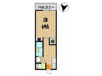 さくらハイツ(1K/2階)の間取り写真