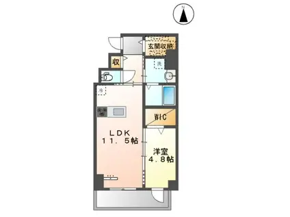 CIEL DE 金山(1LDK/5階)の間取り写真