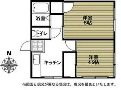 霧敷荘(2K/2階)の間取り写真