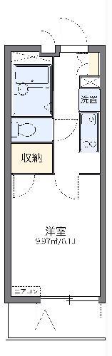 レオパレス久後崎(1K/3階)の間取り写真