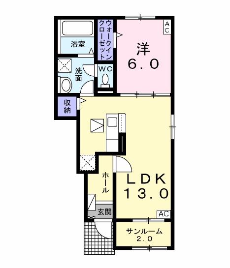 LALALA SAKAI Ⅰ(1LDK/1階)の間取り写真
