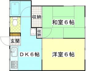 いさみハイツ(2DK/2階)の間取り写真