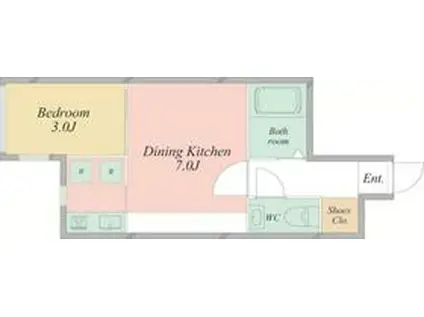 NAGAYA HOUSE(1DK/1階)の間取り写真