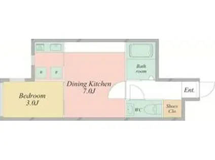 NAGAYA HOUSE(1DK/1階)の間取り写真