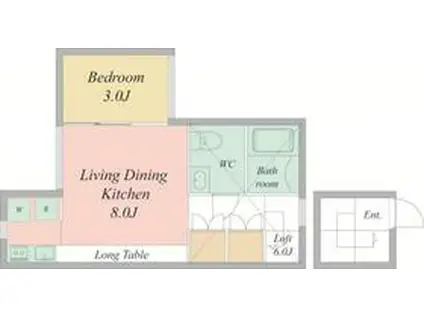 NAGAYA HOUSE(1LDK/3階)の間取り写真