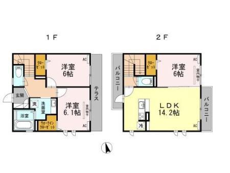 LOHAS 等々力(3LDK)の間取り写真