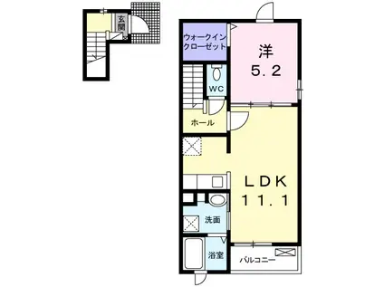 ベル セゾンⅠ(1LDK/2階)の間取り写真