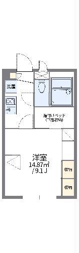 レオパレスカリーハイツ(1K/1階)の間取り写真