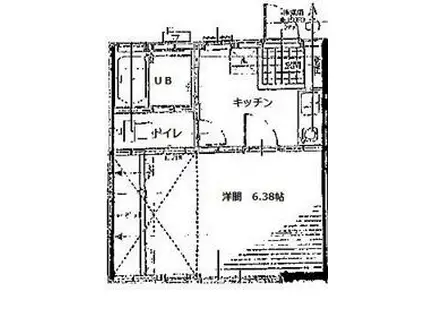 クレセントハイツ美園2(1K/2階)の間取り写真