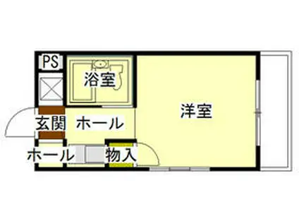 山康ビル(ワンルーム/3階)の間取り写真