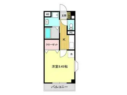 AZヒルズ(1K/3階)の間取り写真