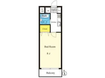 ヴィラ・ローゼンベルク(1K/2階)の間取り写真