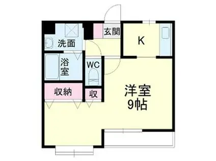 プリマ・クラッセ(1K/2階)の間取り写真