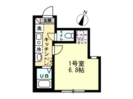NOVELLO(1K/2階)の間取り写真