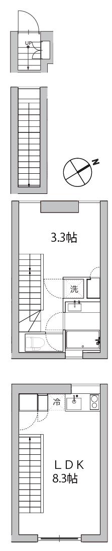 ファーレ代々木上原(1LDK/2階)の間取り写真