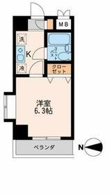 プライム・アーバン品川西(1K/9階)の間取り写真