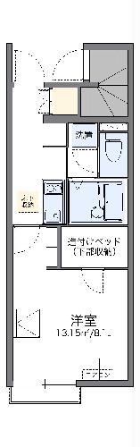 レオネクストレーベン(1K/1階)の間取り写真