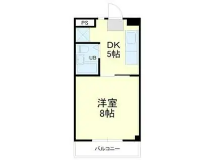 ハイツYAHAZU(1DK/2階)の間取り写真