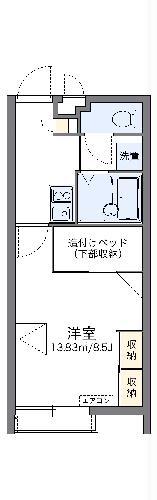 レオパレス石田(1K/1階)の間取り写真