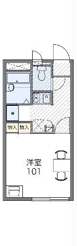 レオパレスルミエールTS(1K/2階)の間取り写真