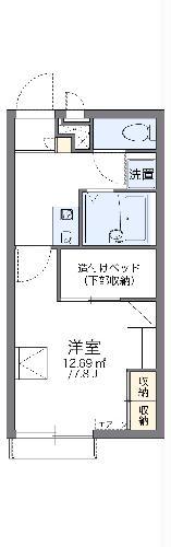 レオパレスせせらぎ(1K/2階)の間取り写真