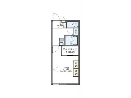 レオパレスSWEET(1K/2階)の間取り写真