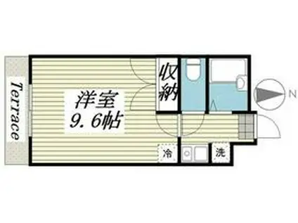 セレッソ(1K/1階)の間取り写真