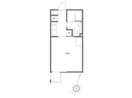 アレーロ幡ヶ谷2(1K/2階)の間取り写真