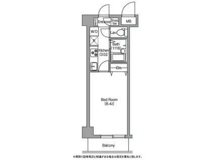 エスペランサ板橋Ⅱ(1K/3階)の間取り写真