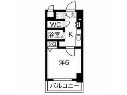 プレサンスNAGOYA桜通ビッグビート(1K/4階)の間取り写真