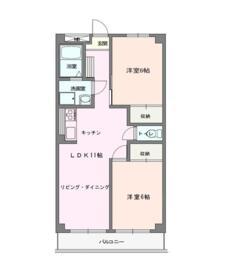 ファラオ鷺沼(2LDK/1階)の間取り写真
