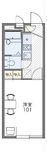 レオパレスミストラル西国分寺(1K/2階)の間取り写真
