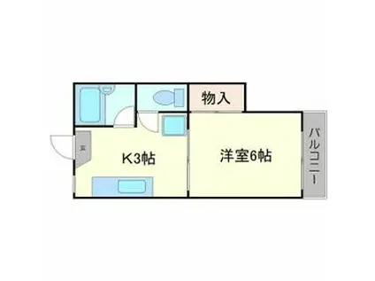 ナオミハイツ3(1K/1階)の間取り写真