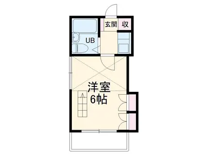 ペアパレス東田(1K/1階)の間取り写真