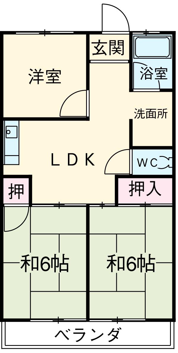 サンローヤル名東(3LDK/6階)の間取り写真