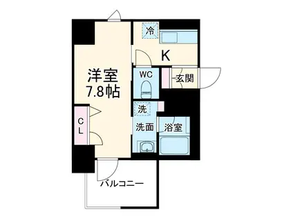 GRAND ESPOIR 東桜(1K/7階)の間取り写真