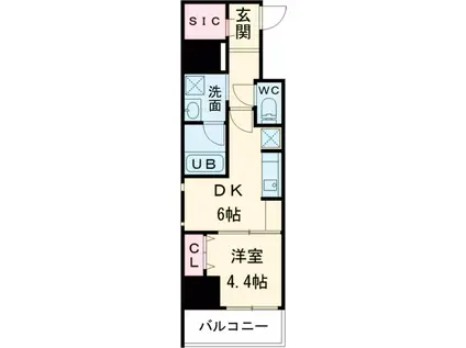 LIME RESIDENCE MACHIDA(1DK/12階)の間取り写真